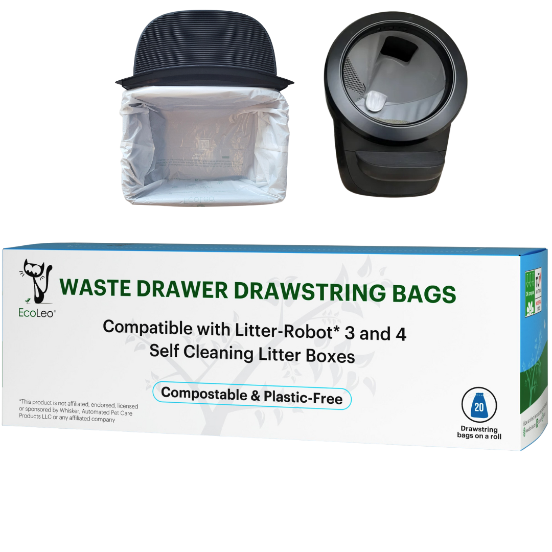 Litter-Robot 4 and 3 Compatible Compostable Drawstring Waste Drawer Liners