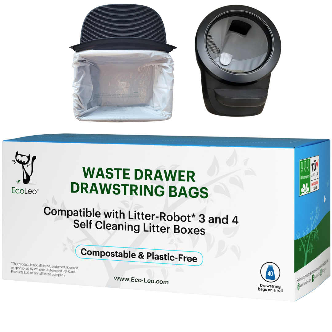 Litter-Robot 4 and 3 Compatible Compostable Drawstring Waste Drawer Liners