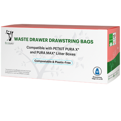 PETKIT PURA X and MAX Compatible Compostable Drawstring Waste Drawer Liners
