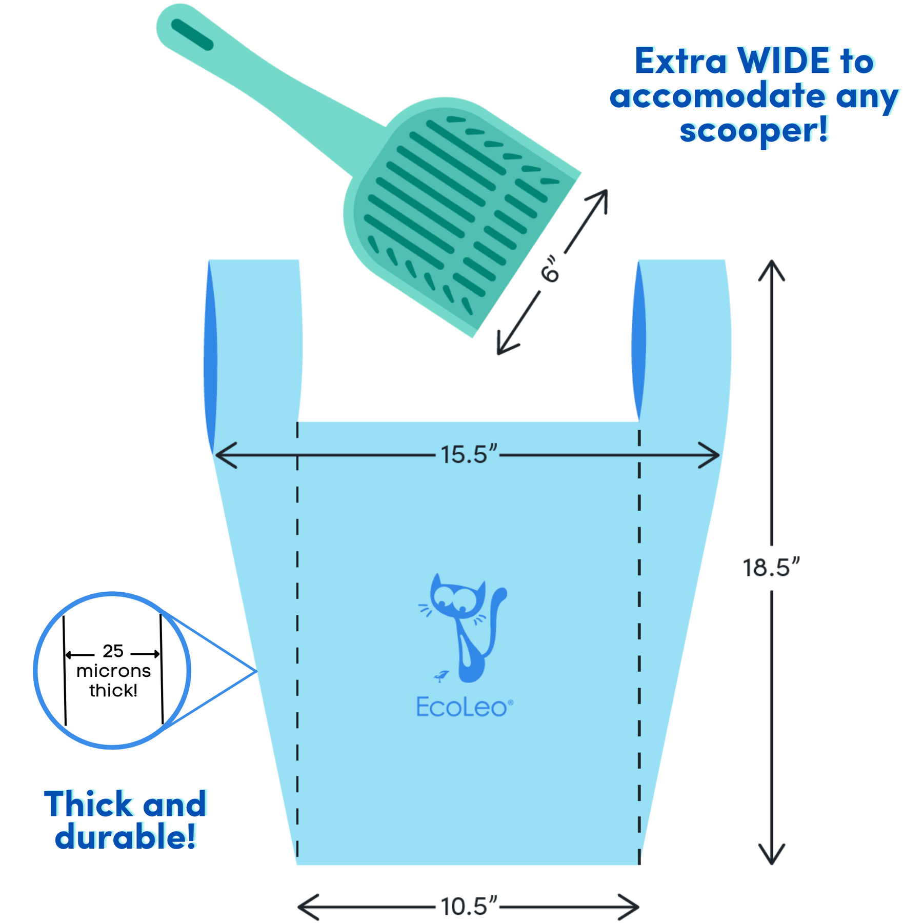 Biodegradable cat sales litter waste bags