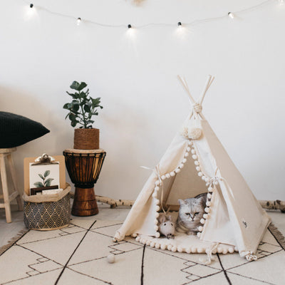 Bohemian Pom-Pom Teepee for Cats and Dogs