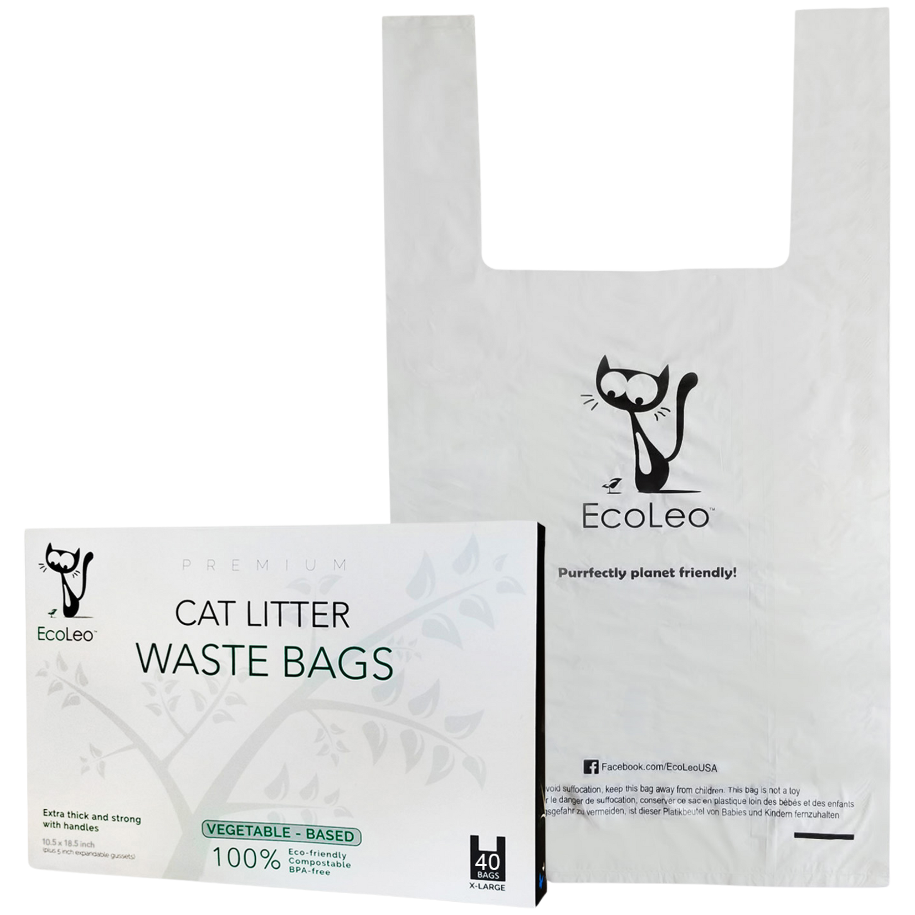 Biodegradable Cat Litter Waste Poop Bags EcoLeo
