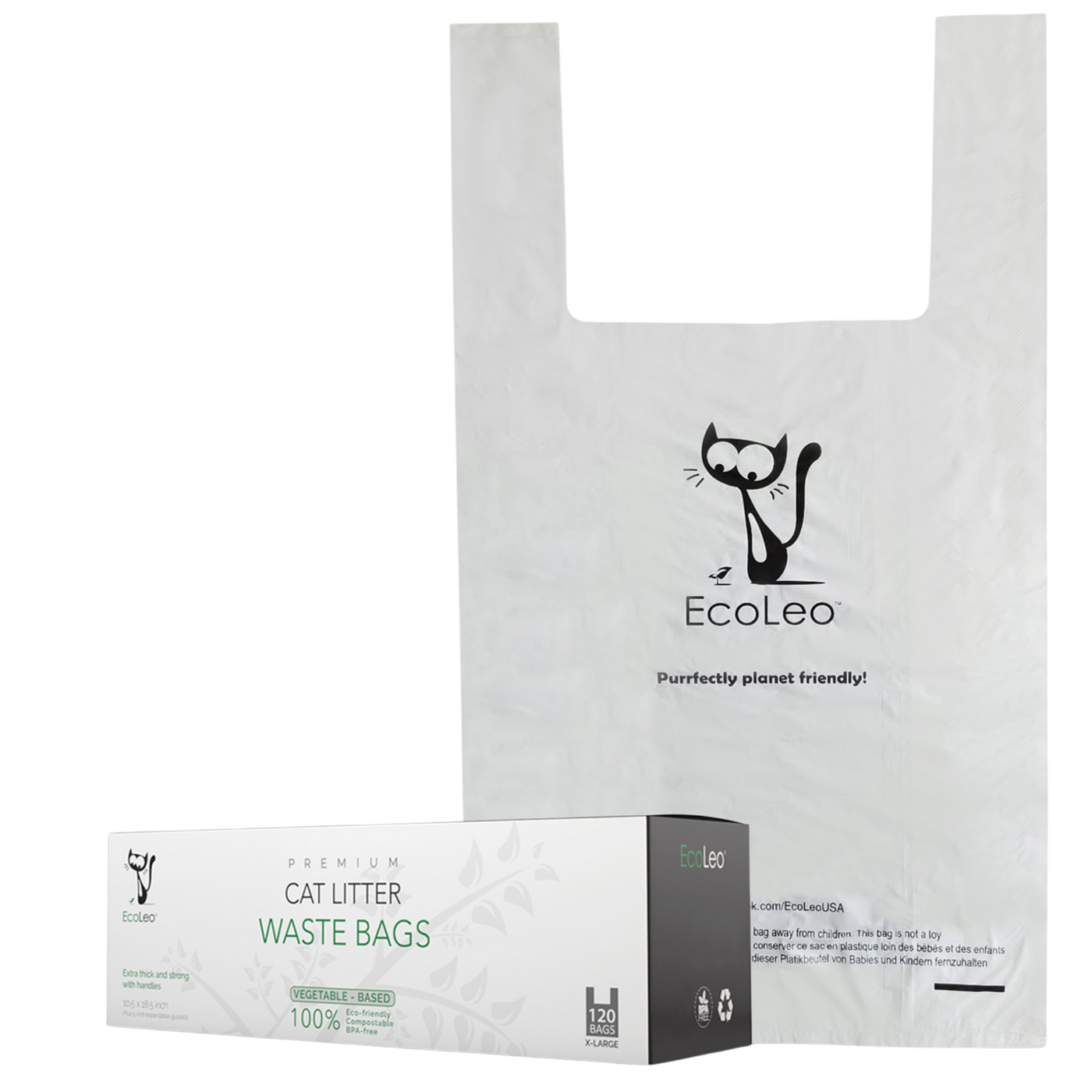 Biodegradable Cat Litter Waste Poop Bags EcoLeo